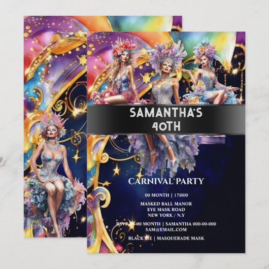 Carnaval festival LGBTQ circus viering thema Kaart (Voorkant / Achterkant)