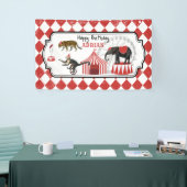Carnaval Festival Thema Dieren Grote Top Verjaarda Spandoek (Beurs)