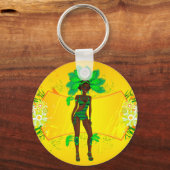 carnaval green girl .ai sleutelhanger (Voorkant)