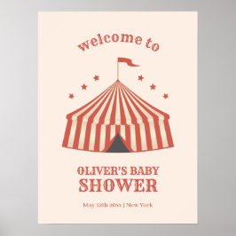 Carnaval Grote Top Baby shower Welkom Poster