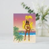 Carnaval, halloween of Beauty Pageant Briefkaart (Staand voorkant)