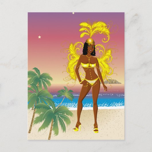 Carnaval, halloween of Beauty Pageant Briefkaart (Voorkant)