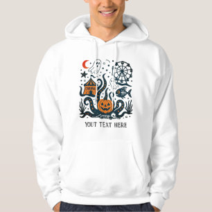 Carnaval Halloween onder water bewerkbaar Hoodie