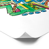 Carnaval - Handgeschilderde Abstracte Kunst Poster (Hoek)
