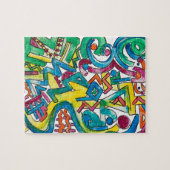 Carnaval - Handgeschilderde Moderne Geometrische K Legpuzzel (Horizontaal)