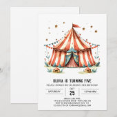 Carnaval Happy Delight Circus Verjaardag Kaart (Voorkant / Achterkant)