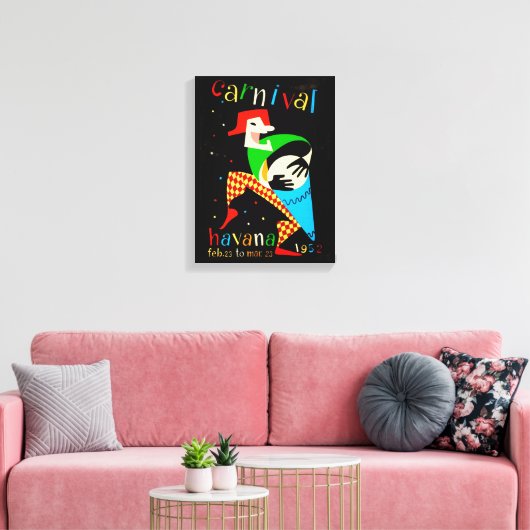 Carnaval Havana Cuba 1952 Poster Canvas Afdruk (Insitu (Woonkamer))