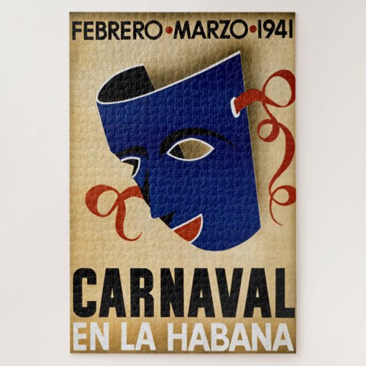 Carnaval Havana Cuba Travel Advertisement Legpuzzel (Verticaal)