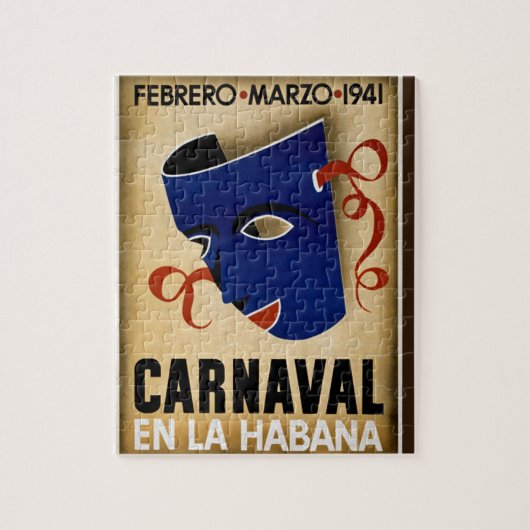 Carnaval Havana  Cuba Travel Advertisement Legpuzzel (Verticaal)