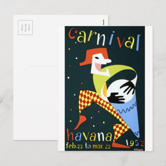 Carnaval Havana Cuba vakantiereizen Feestdagenkaart (Voorkant / Achterkant)