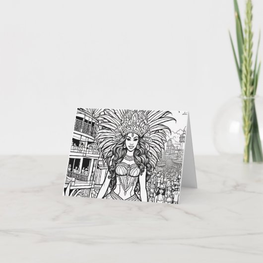 Carnaval in Brazilië Kleuren Blank Note Kaart (Voorkant)