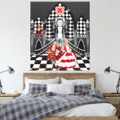 Carnaval in een magisch land canvas afdruk (Insitu (Slaapkamer))