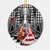Carnaval in een magisch land keramisch ornament (Links)