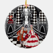 Carnaval in een magisch land keramisch ornament (Achterkant)