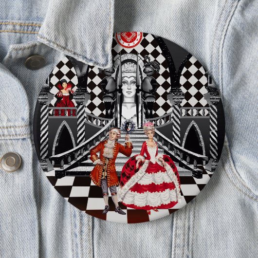 Carnaval in een magisch land ronde button 6,0 cm (In situ)