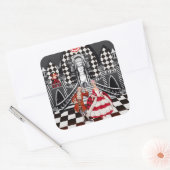 Carnaval in een magisch land vierkante sticker (Envelop)