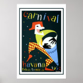 Carnaval in Havana Vintage Travel Poster (Voorkant)