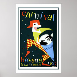 Carnaval in Havana Vintage Travel Poster