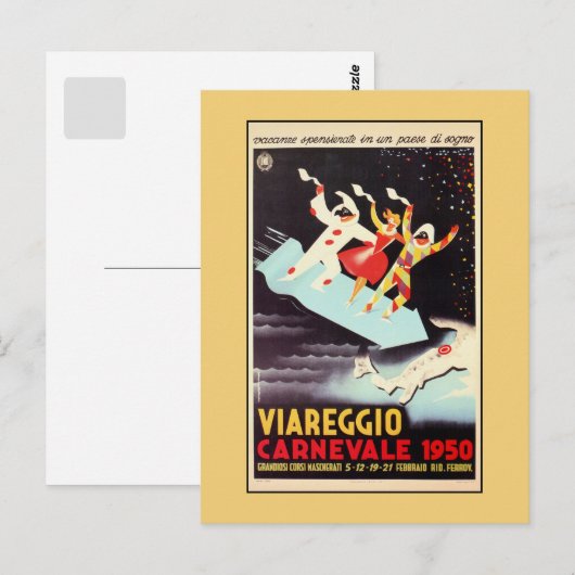  carnaval in Italië Briefkaart (Voorkant / Achterkant)