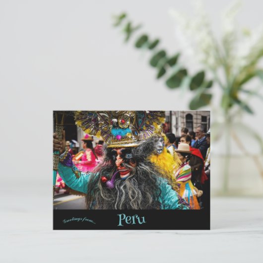 Carnaval in Lima Peru Briefkaart (Staand voorkant)