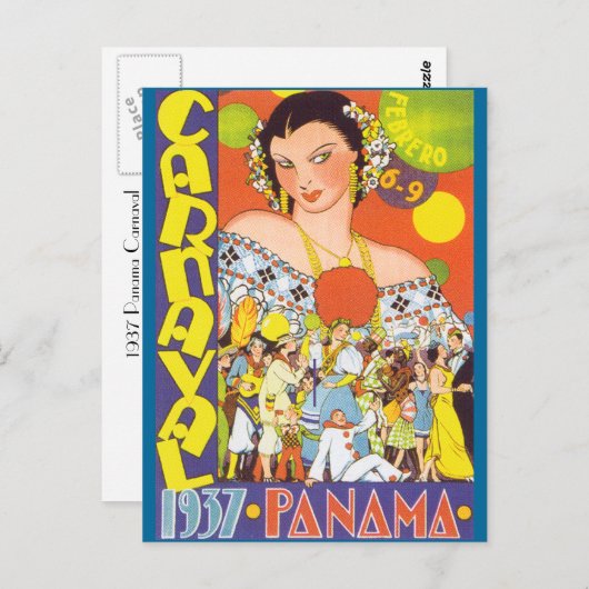 Carnaval in Panama Briefkaart (Voorkant / Achterkant)