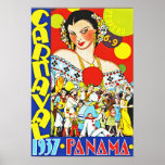 Carnaval in Panama Poster<br><div class="desc">De  Art Deco-reisposter voor de Carnaval van 1937 in Panama.</div>