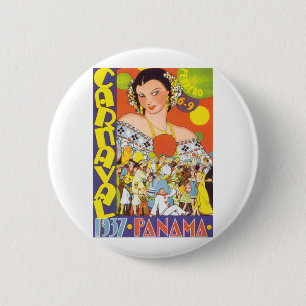 Carnaval in Panama Ronde Button 5,7 Cm