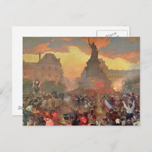 Carnaval in Parijs ter ere van de Russische Briefkaart (Voorkant / Achterkant)