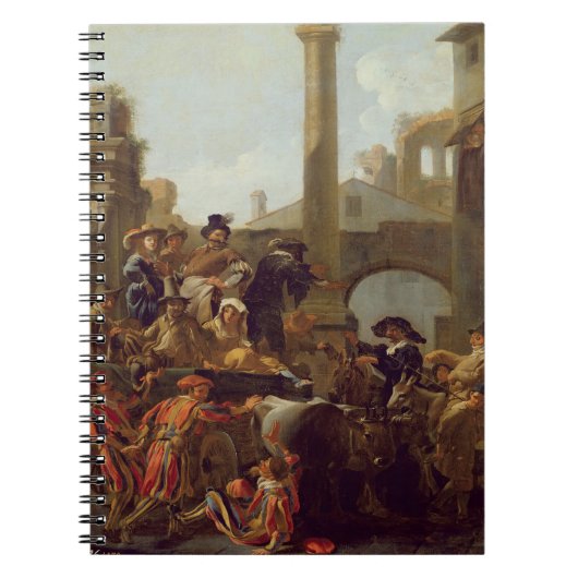 Carnaval in Rome, 1653 (olieverf op doek) Notitieboek (Voorkant)