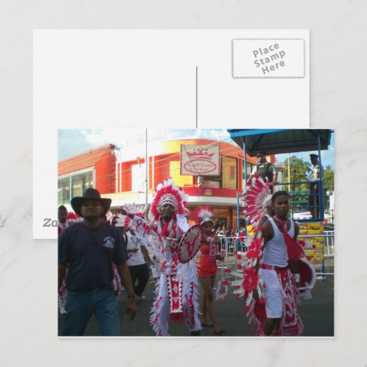 Carnaval in San Fernando Trinidad Briefkaart (Voorkant / Achterkant)