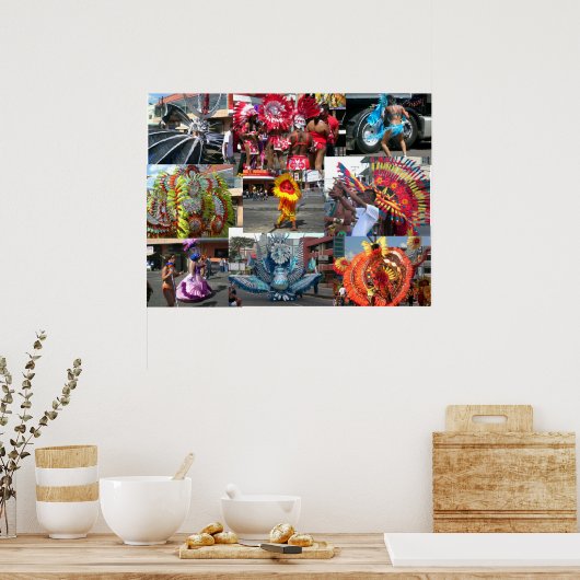 Carnaval in Trinidad Poster (Keuken)