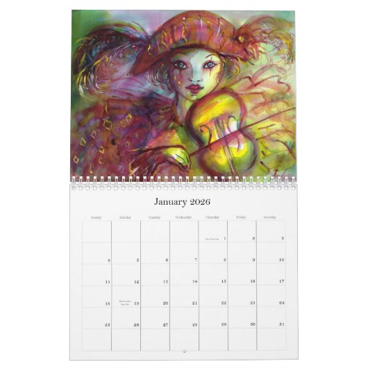 Carnaval in Venetië door Bulgan Lumini Kalender (Jan 2026)