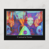 Carnaval in Venetië - kleurrijke carnavalmaskers Briefkaart (Voorkant)