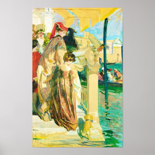 Carnaval in Venetië, Lucien Simon Poster (Voorkant)