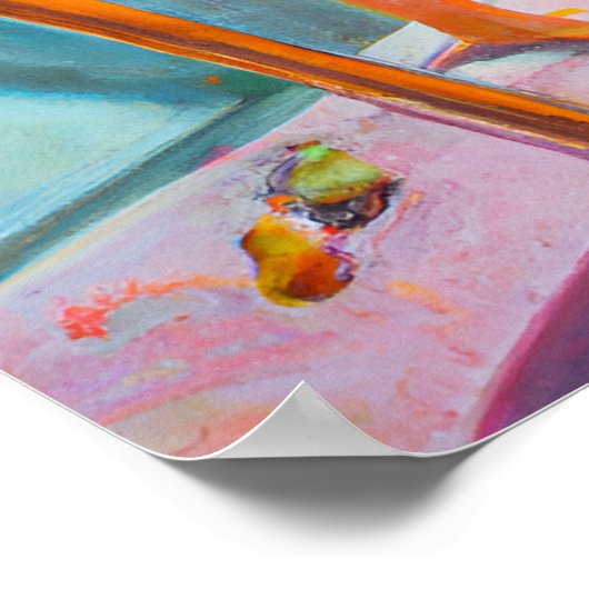 Carnaval in Venetië-schilderij Poster (Hoek)