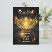 Carnaval Invitation Flat Card Bedankkaart (Staand voorkant)