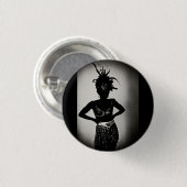 carnaval is een b * * * * ronde button 3,2 cm (Voorkant /achterkant)