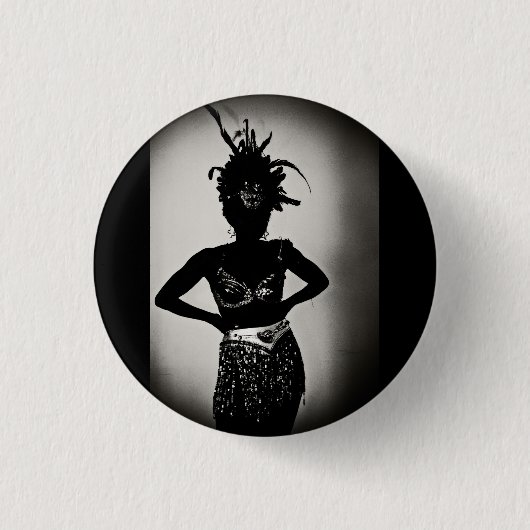 carnaval is een b * * * * ronde button 3,2 cm (Voorkant)