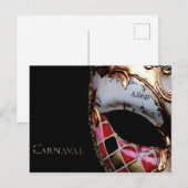 Carnaval - Italië - Masker Briefkaart (Voorkant / Achterkant)