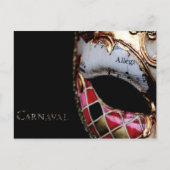 Carnaval - Italië - Masker Briefkaart (Voorkant)