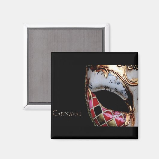 Carnaval - Italië - Masker Magneet (Voorkant / Achterkant)