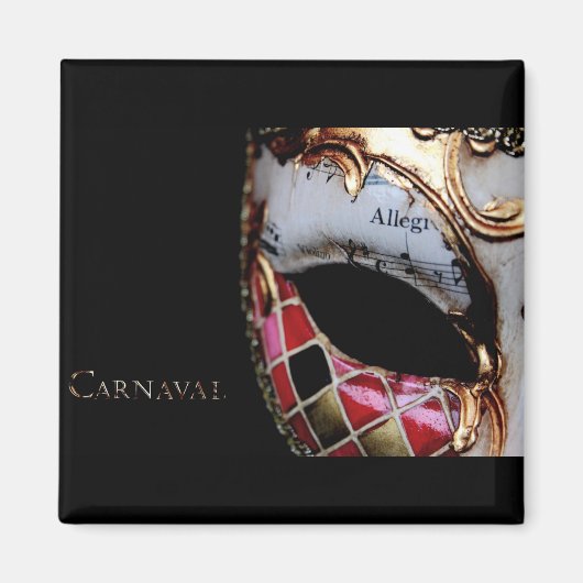 Carnaval - Italië - Masker Magneet (Voorkant)