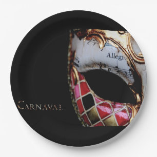 Carnaval - Italië - Masker Papieren Bordje
