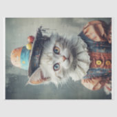 Carnaval Kat Decoupage Tissuepapier (Voorkant)