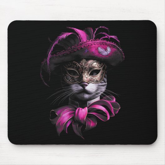 Carnaval Kat Dierlijk Fel Spel Carnaval Mard Muismat (Voorkant)
