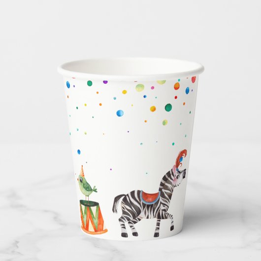 Carnaval Kind Verjaardagsfeest Papieren Bekers (Achterkant)