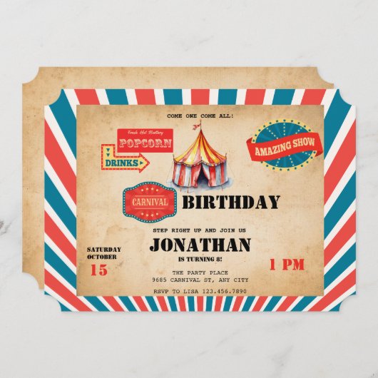 Carnaval | Kinderen op zaterdag Kaart (Voorkant / Achterkant)