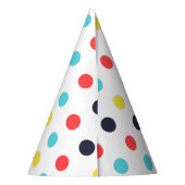 Carnaval, kleurrijke grote poka dot Birthday Feesthoedjes (Achterkant)