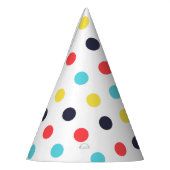 Carnaval, kleurrijke grote poka dot Birthday Feesthoedjes (Links)