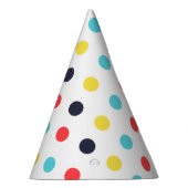 Carnaval, kleurrijke grote poka dot Birthday Feesthoedjes (Rechts)